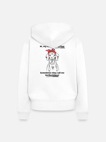 Hundeliebhaber Beagle Design - Frauen Premium Bio Zip Hoodie - Weiß