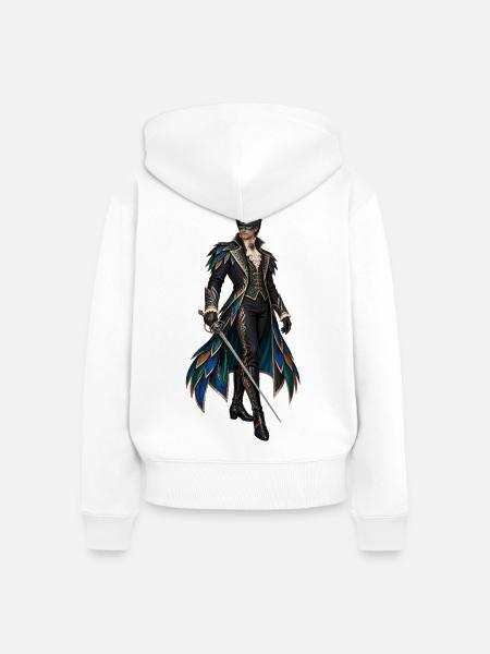 Federklingen-Marschall Fantasielook - Frauen Premium Bio Zip Hoodie - Weiß