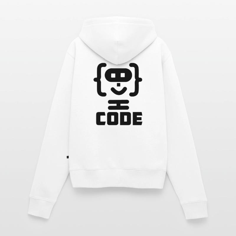 Hacker-Programmierer-Code-Logo mit Text CODE Frauen Premium Bio Zip Hoodie