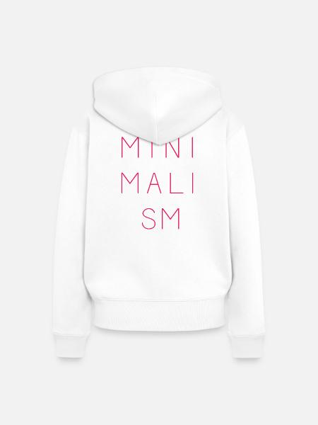 Minimalismus - Frauen Premium Bio Zip Hoodie - Weiß