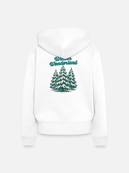 Winter Wonderland - Frauen Premium Bio Zip Hoodie - Weiß