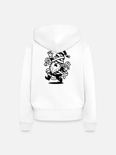 wicht kleber klebeband - Frauen Premium Bio Zip Hoodie - Weiß