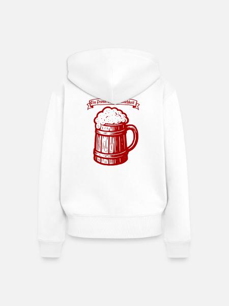 Ein Prosit der Gemütlichkeit - Frauen Premium Bio Zip Hoodie - Weiß