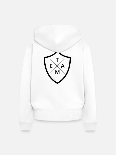 Team Wappen - Frauen Premium Bio Zip Hoodie - Weiß