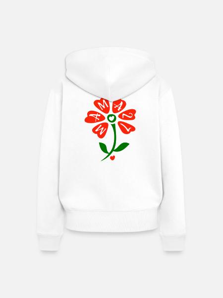 Mama 2027 - Frauen Premium Bio Zip Hoodie - Weiß