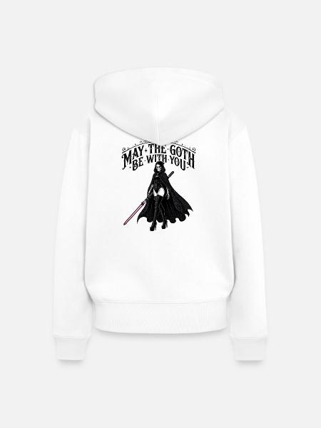 Heldin - Frauen Premium Bio Zip Hoodie - Weiß