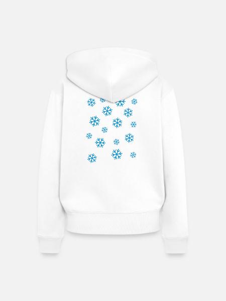 Snow - Frauen Premium Bio Zip Hoodie - Weiß