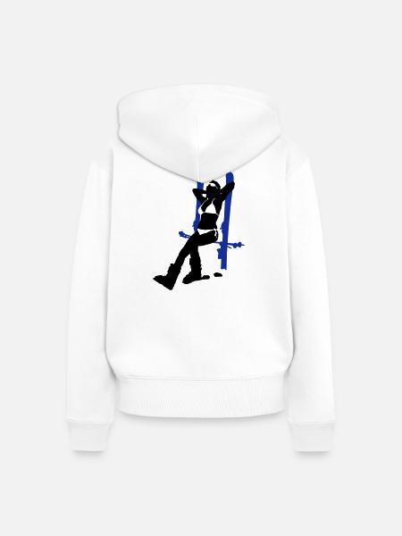 ski girl - Frauen Premium Bio Zip Hoodie - Weiß