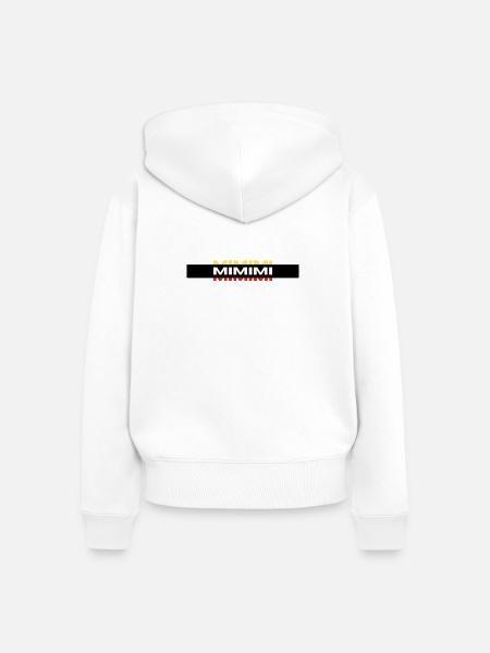 MIMIMI Dreifarbig Logo - Frauen Premium Bio Zip Hoodie - Weiß