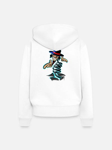 Jumper - Frauen Premium Bio Zip Hoodie - Weiß