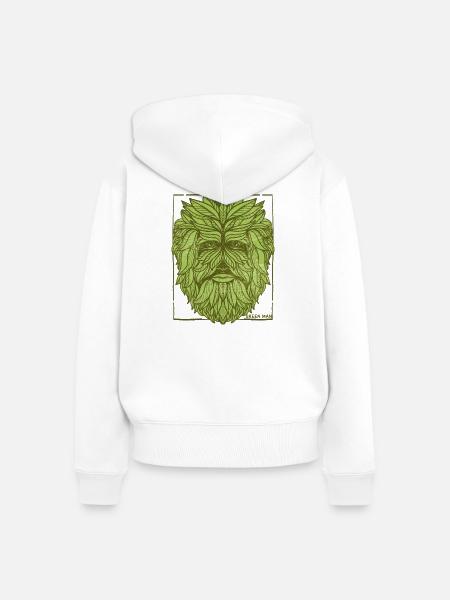 Mystisches Baumgesicht-Design - Frauen Premium Bio Zip Hoodie - Weiß