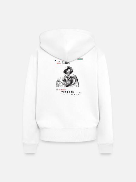 BÄSSE PARODY Design 001 - Frauen Premium Bio Zip Hoodie - Weiß
