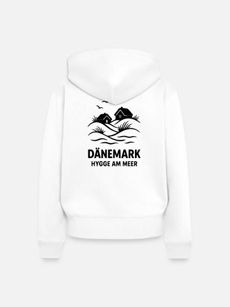 Dänemark Hygge - Frauen Premium Bio Zip Hoodie - Weiß