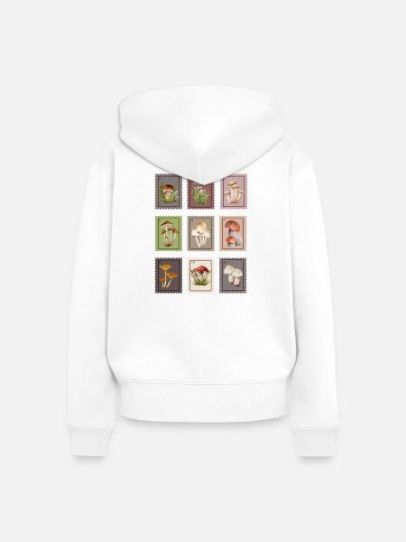 Pilz Design - Frauen Premium Bio Zip Hoodie - Weiß