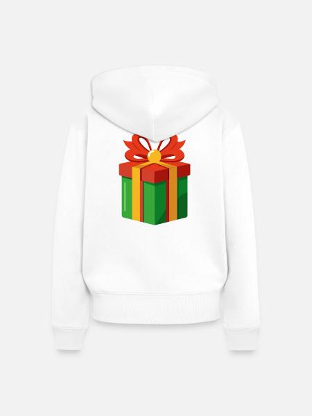Geschenk - Frauen Premium Bio Zip Hoodie - Weiß