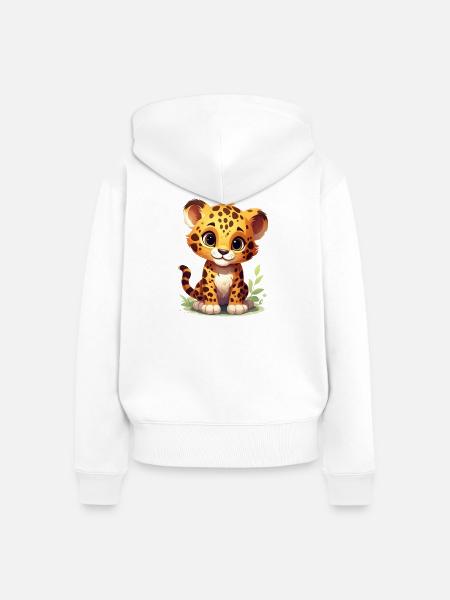 Jaguar - Frauen Premium Bio Zip Hoodie - Weiß