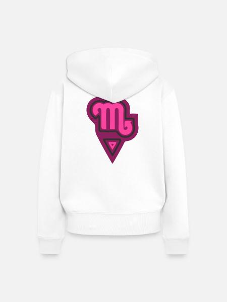 Tierkreis, Stammesskorpion und Wasser - Frauen Premium Bio Zip Hoodie - Weiß