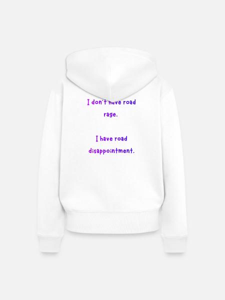 Straßenfrust Spruch Hoodie - Frauen Premium Bio Zip Hoodie - Weiß