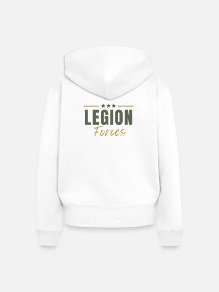 Legionstruppen - Frauen Premium Bio Zip Hoodie - Weiß