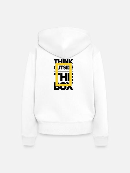 Dynamischer niederländischer Textdruck - Frauen Premium Bio Zip Hoodie - Weiß