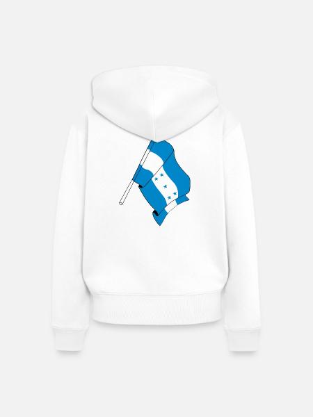 Flagge von Honduras - Frauen Premium Bio Zip Hoodie - Weiß