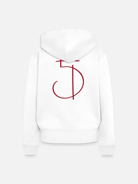 25 5 - Frauen Premium Bio Zip Hoodie - Weiß