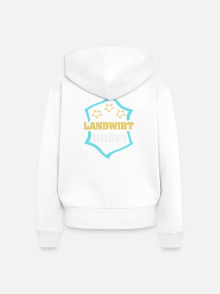 Arbeit Landwirt - Frauen Premium Bio Zip Hoodie - Weiß