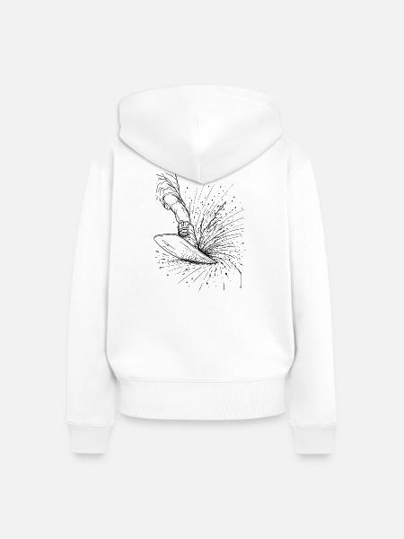 Wasserski - Frauen Premium Bio Zip Hoodie - Weiß
