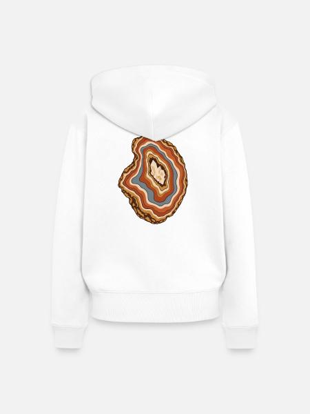 Bandagat und Quarz - Frauen Premium Bio Zip Hoodie - Weiß