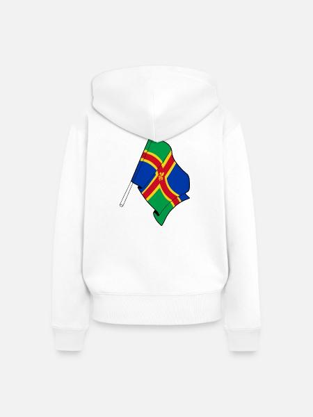 Design – Flagge von Lincolnshire - Frauen Premium Bio Zip Hoodie - Weiß