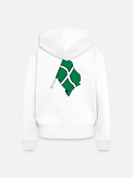 Flagge von Devon - Frauen Premium Bio Zip Hoodie - Weiß