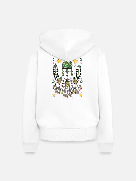 Juwelen von Kabylien - Frauen Premium Bio Zip Hoodie - Weiß