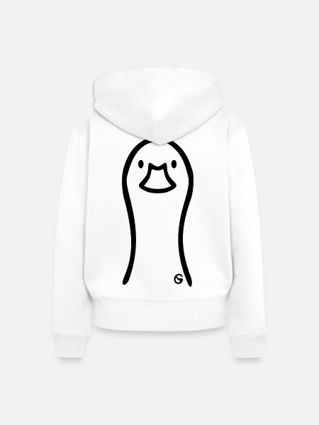 Gans Kopf - Frauen Premium Bio Zip Hoodie - Weiß