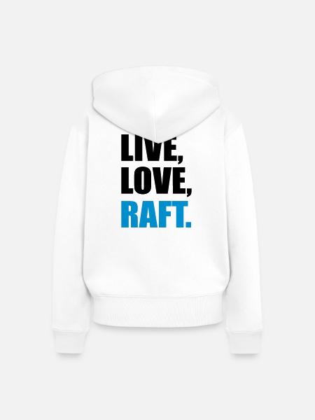 Rafting - Frauen Premium Bio Zip Hoodie - Weiß