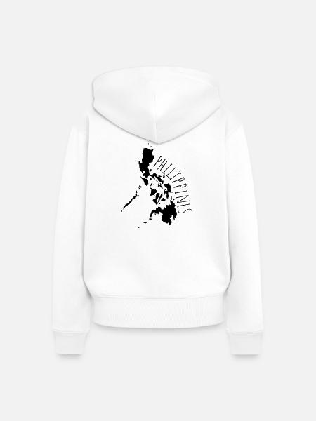 Philippines - Frauen Premium Bio Zip Hoodie - Weiß