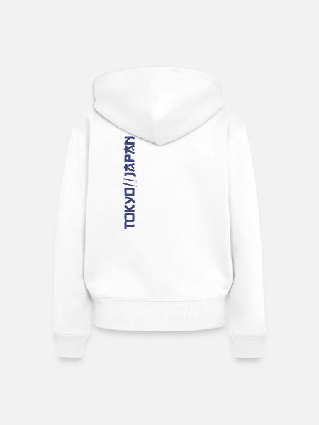 Tokyo - Frauen Premium Bio Zip Hoodie - Weiß