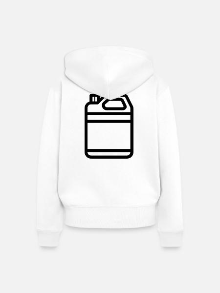 Kanister - Frauen Premium Bio Zip Hoodie - Weiß