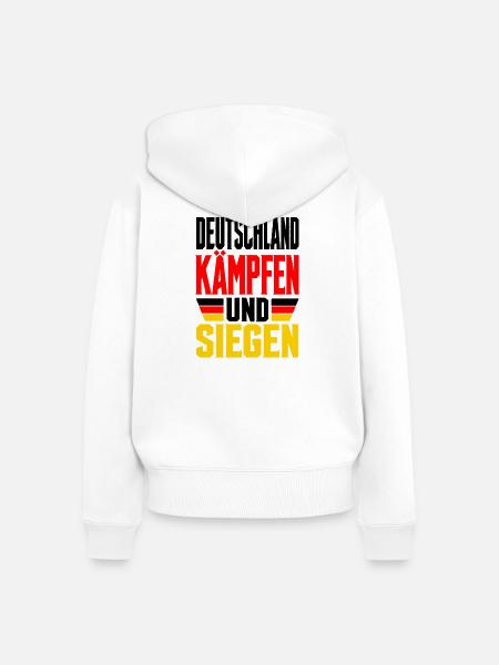 Deutschland Fan - Frauen Premium Bio Zip Hoodie - Weiß