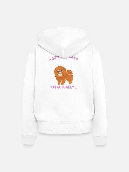 Chow Chow Hund - Frauen Premium Bio Zip Hoodie - Weiß