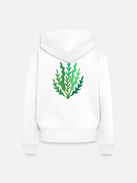 Seetang - Frauen Premium Bio Zip Hoodie - Weiß