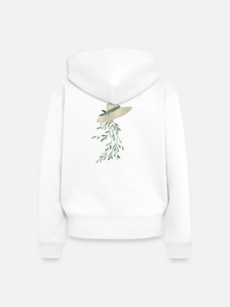 Blaetterhut - Frauen Premium Bio Zip Hoodie - Weiß