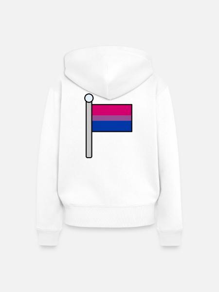 Bisexuelle Pride-Flagge - Frauen Premium Bio Zip Hoodie - Weiß