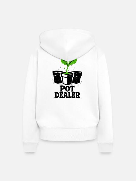 Gärtnerhumor: Das Pflanzenangebot - Frauen Premium Bio Zip Hoodie - Weiß