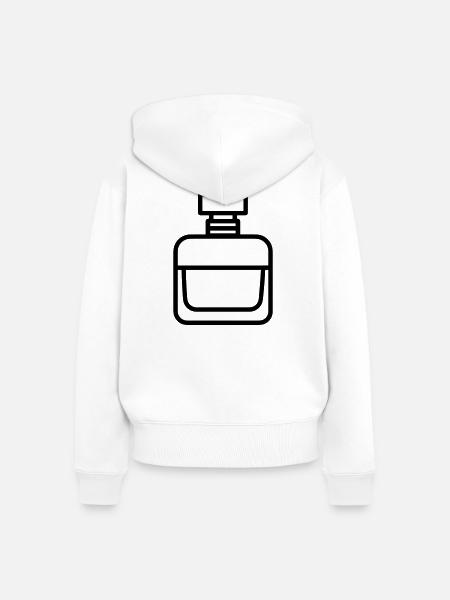 Parfümflasche - Frauen Premium Bio Zip Hoodie - Weiß