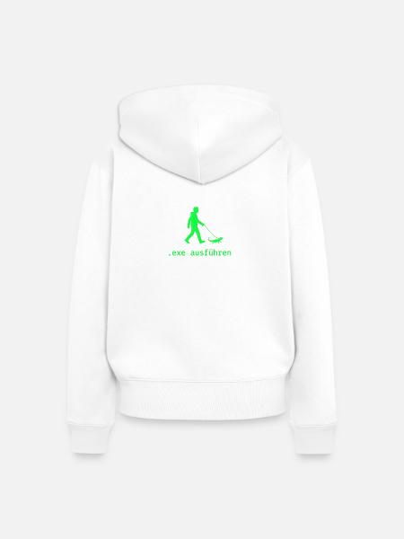 Exe Ausführen - Frauen Premium Bio Zip Hoodie - Weiß