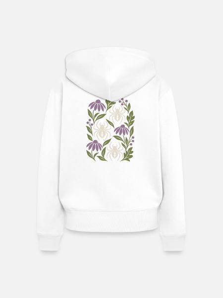 Botanische Spinnen - Frauen Premium Bio Zip Hoodie - Weiß