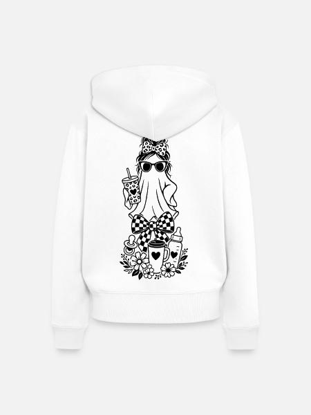 Mama Geist - Frauen Premium Bio Zip Hoodie - Weiß