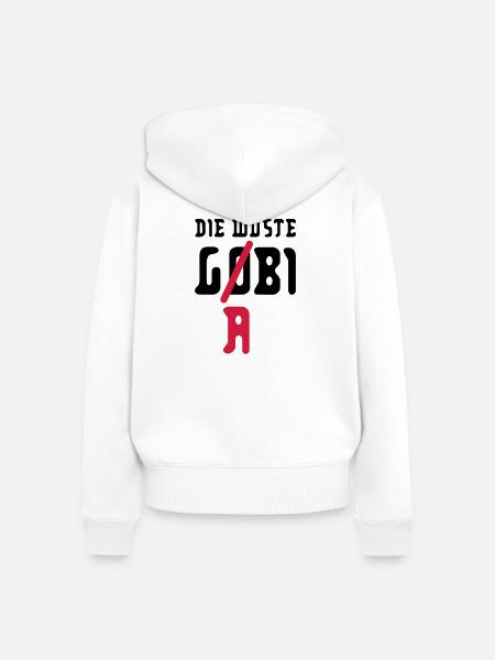 die wüste g(o)(a)bi - Frauen Premium Bio Zip Hoodie - Weiß