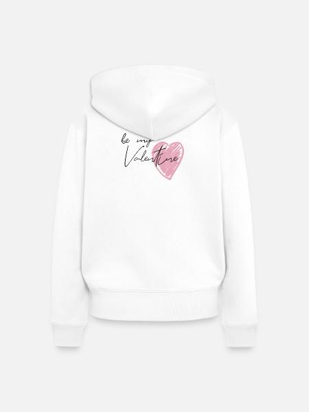 Be my valentine - Frauen Premium Bio Zip Hoodie - Weiß