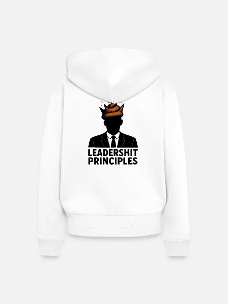 Leadershit Principles - Frauen Premium Bio Zip Hoodie - Weiß